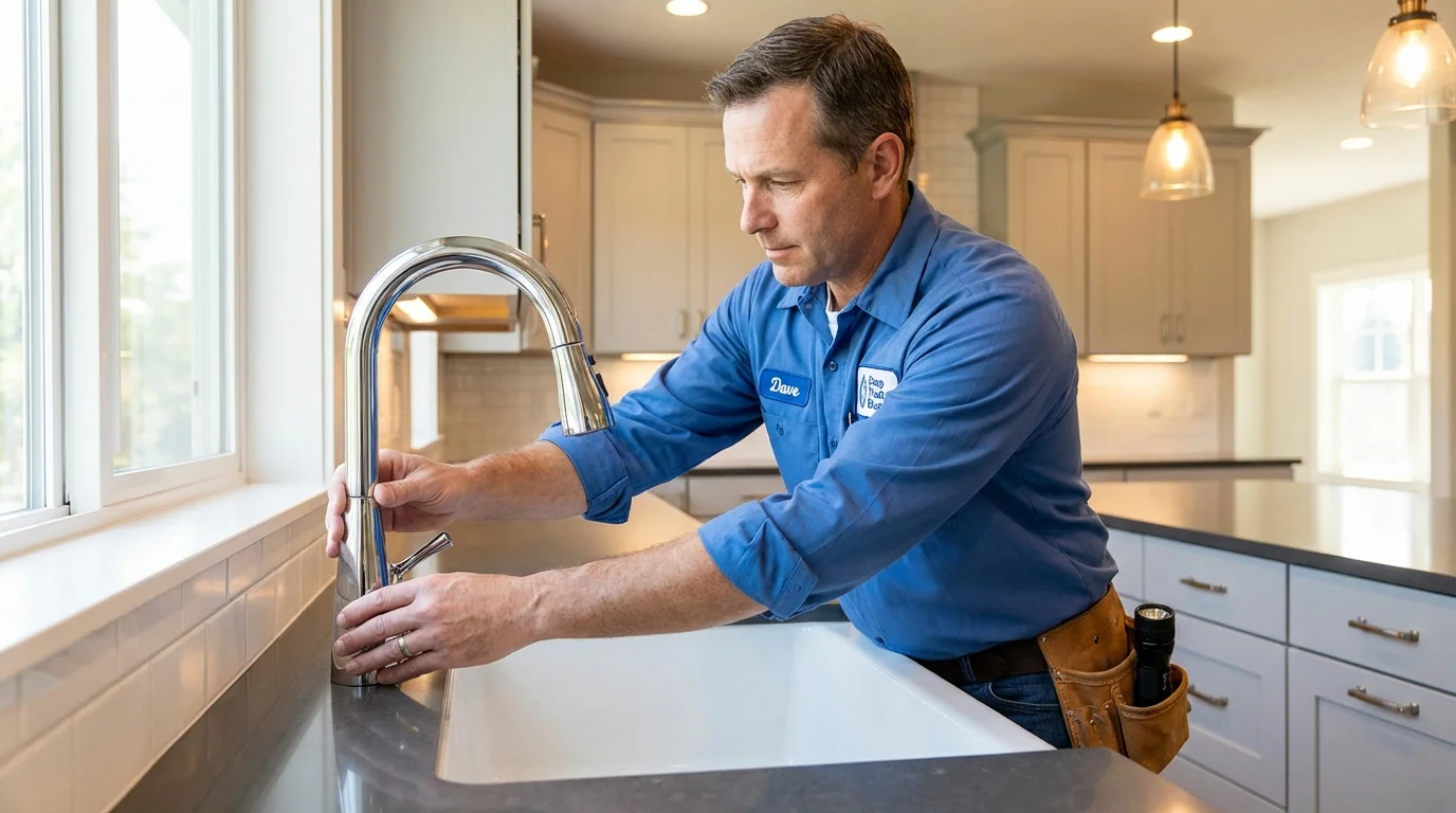 Kitchen faucet installation by Johns Plumbing LLC in Brecksville