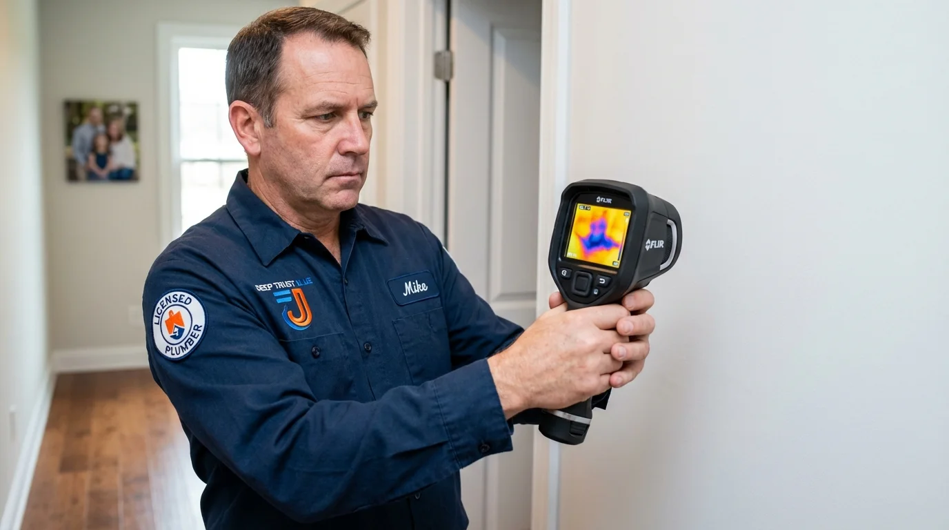 Thermal imaging leak detection by Johns Plumbing LLC in Brecksville
